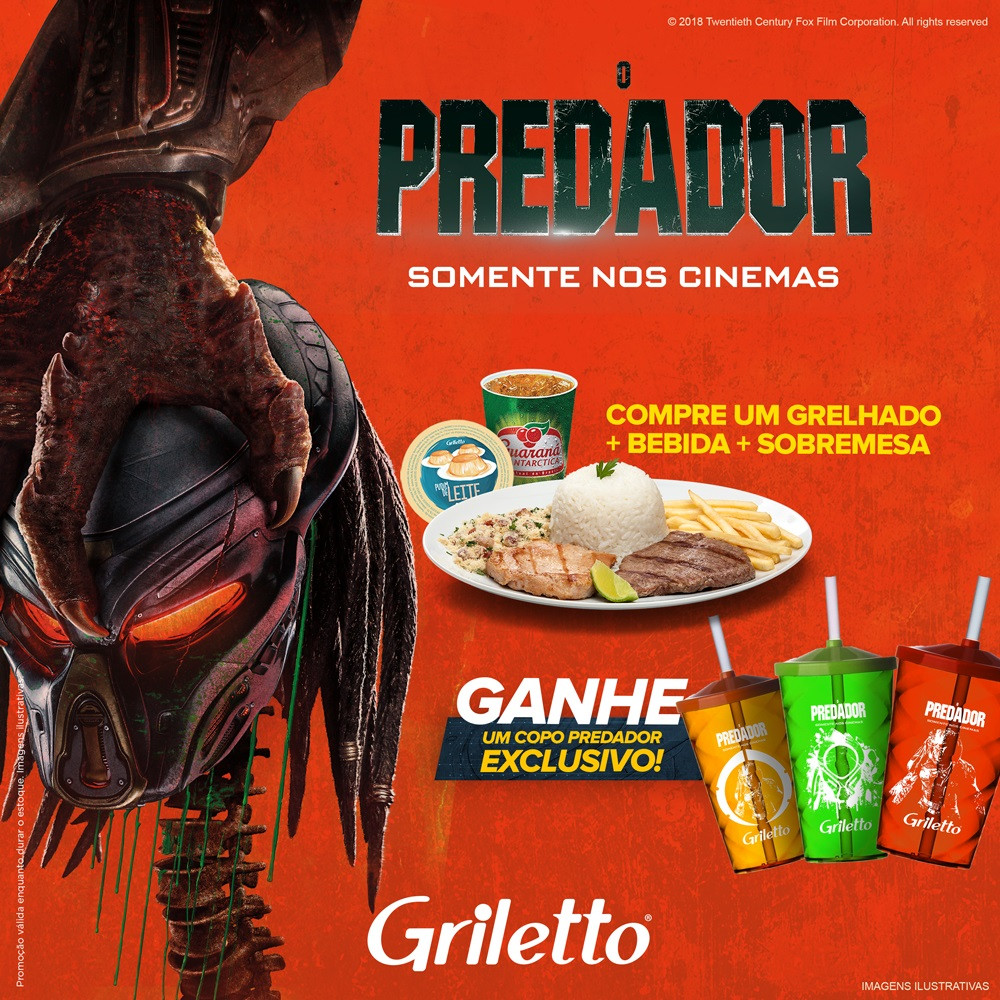 Griletto dá copos de O Predador